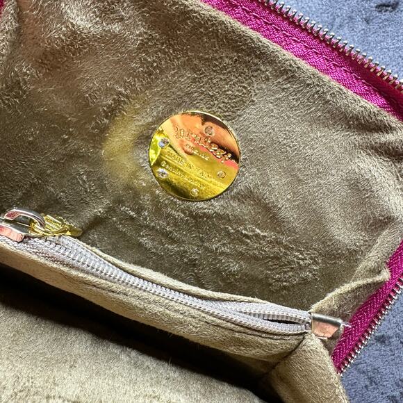 Pratesi Firenze Genuine Leather Hot Pink Crossbody Bag Purse Made in Italy - Picture 5 of 7